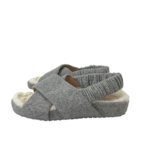 Cole Haan Women’s Size 7.5 Gray Mojave Criss-Cross Wool Comfy Slingback Slippers - Picture 4 of 8